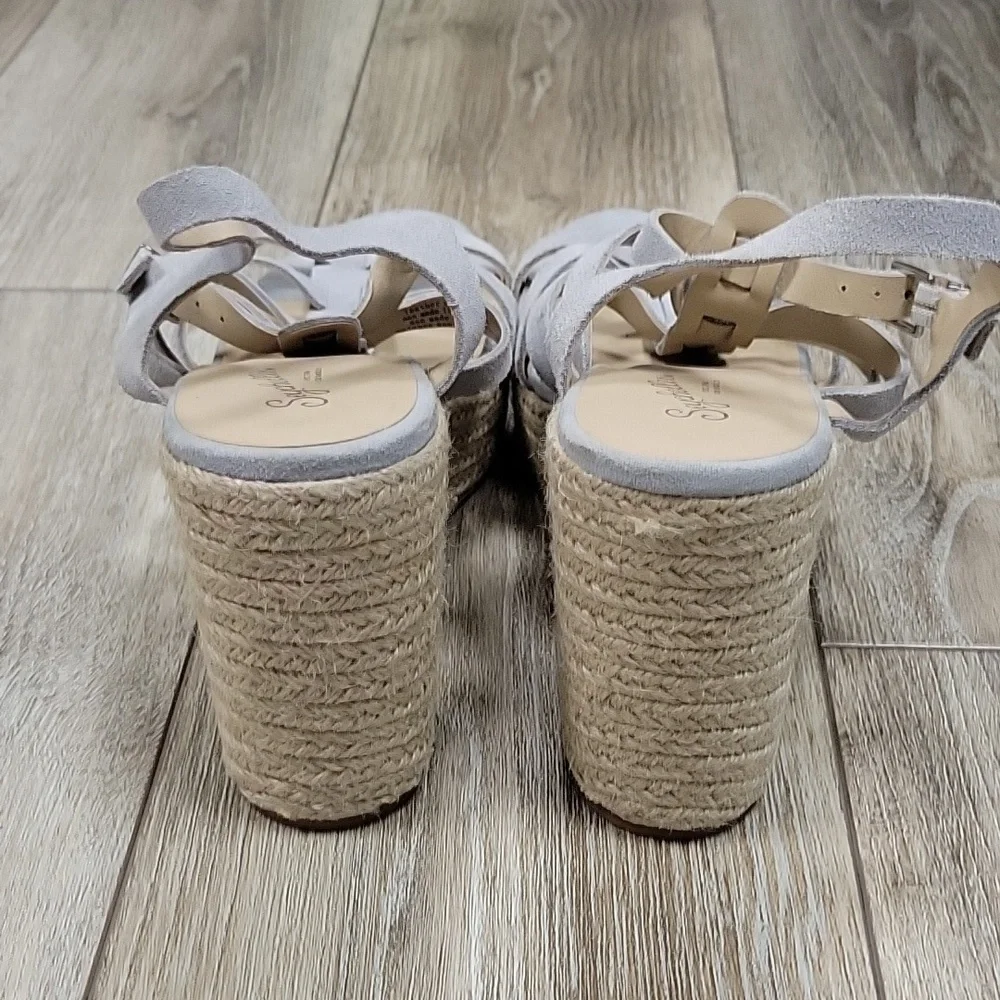 Seychelles Size 11 Light Gray Naturally Wedge Sandal